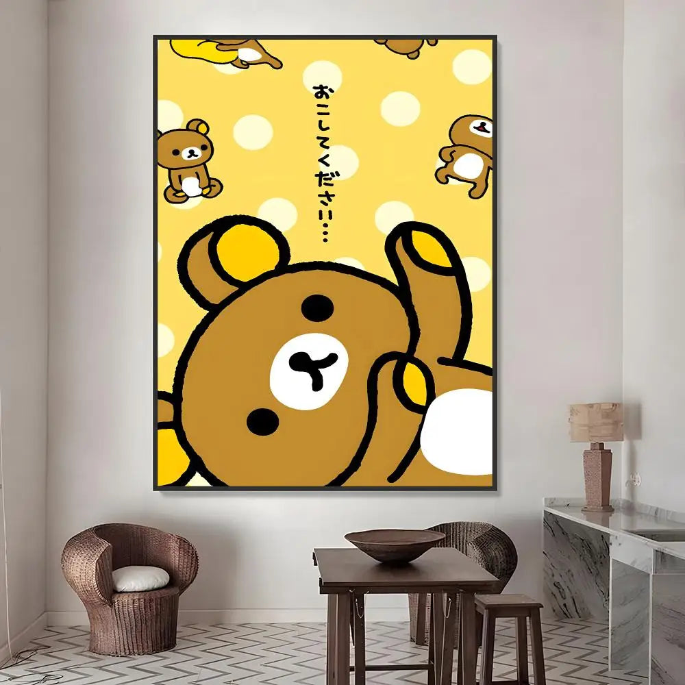 Rilakkuma Waterproof Wall Stickers – Cartoon Home Décor & Gifts