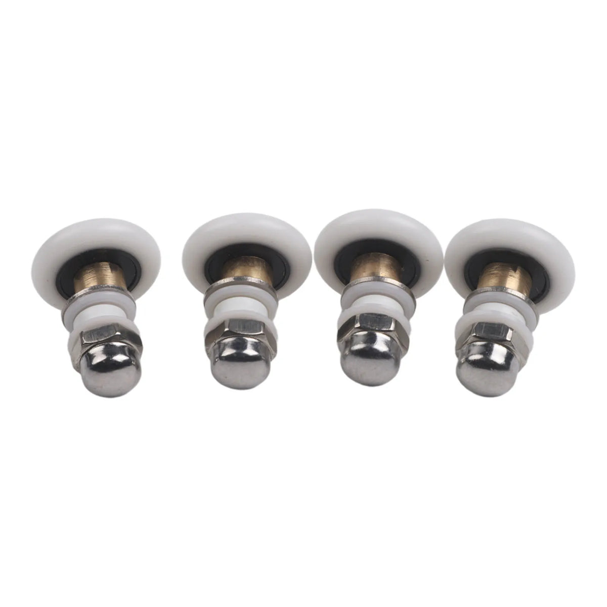Sliding Shower Door Rollers Brass Center Replacement – Set of 4