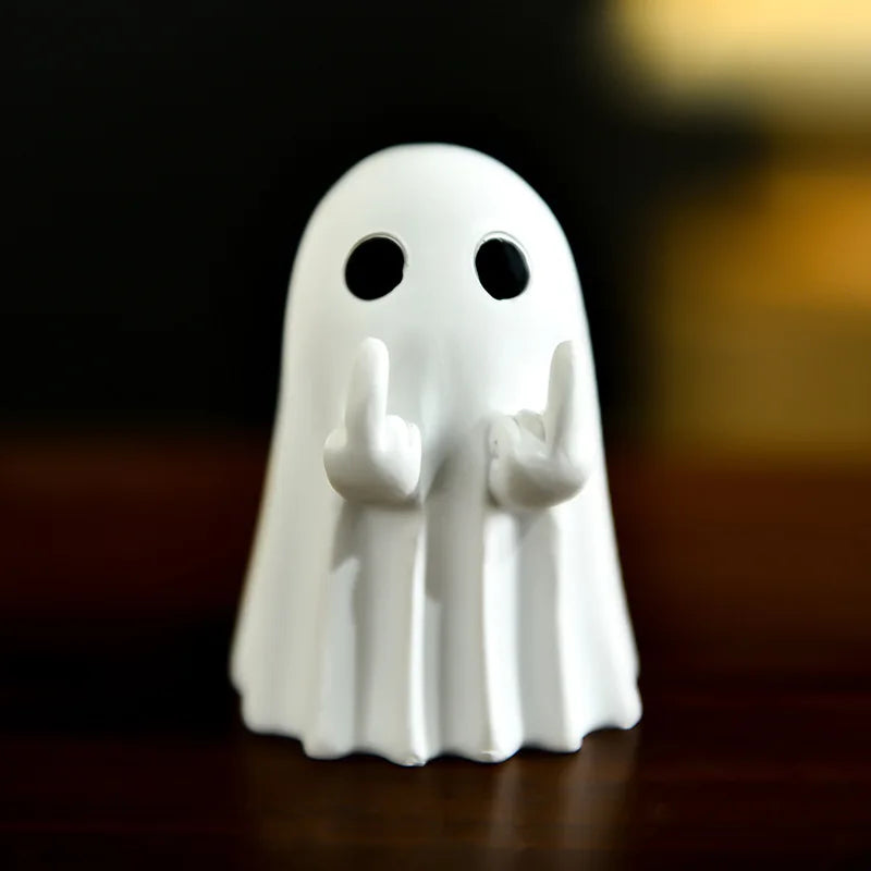 Halloween Cute Ghost Decoration Creative Middle Finger Table Ornament