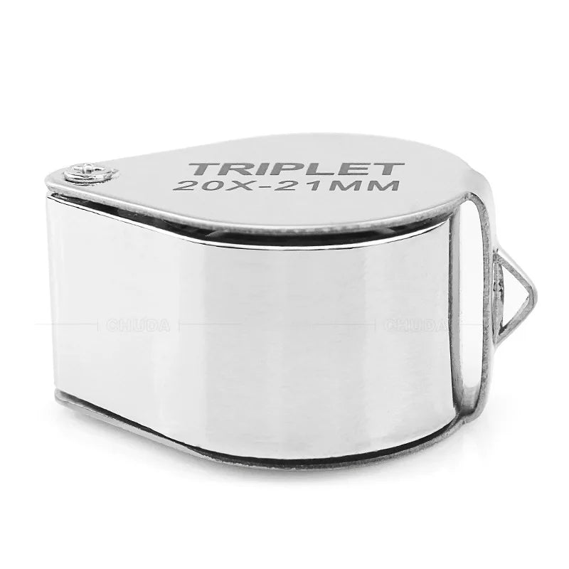 10x 20x 30x Triplet Jeweler's Loupe Magnifier | Handheld Glass