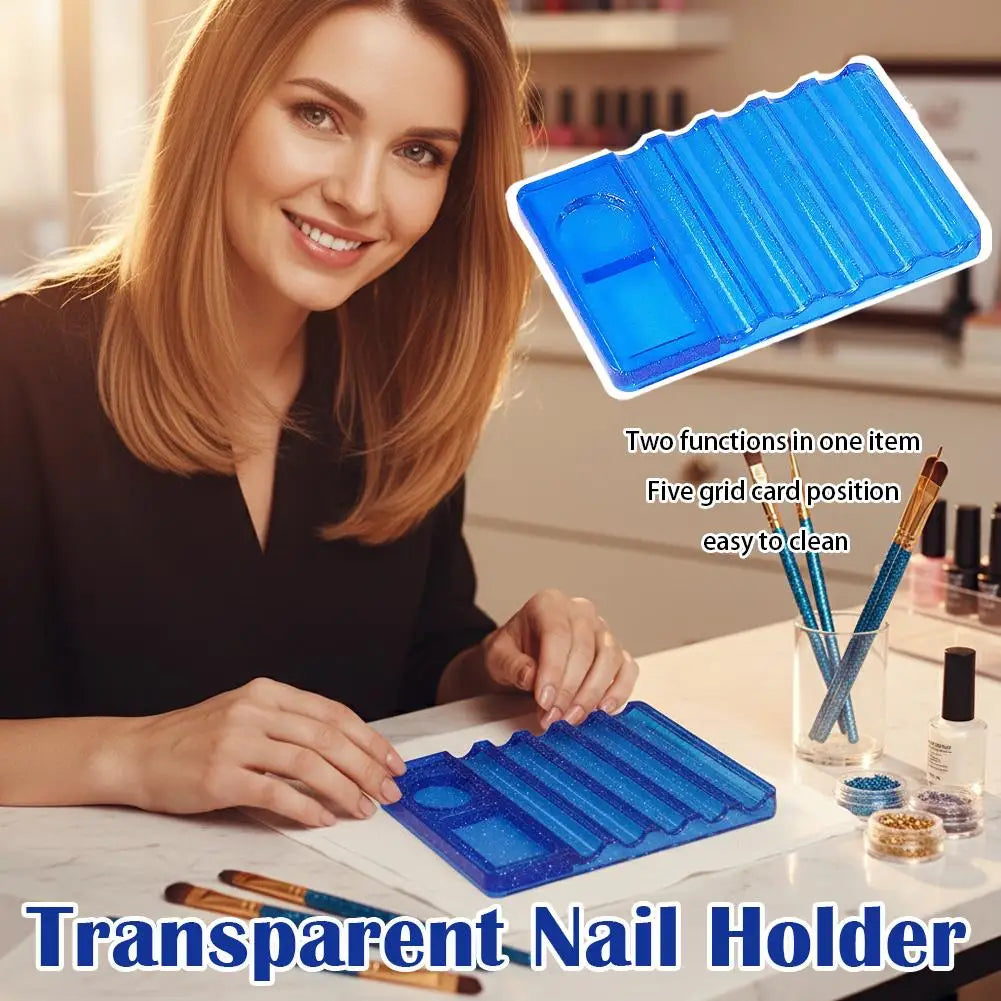 Nail Art Brush Holder & Acrylic Palette Organizer Stand