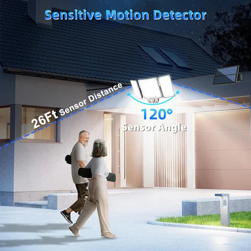 280 LED Solar Wall Light – Motion Sensor IP65 Outdoor Flood