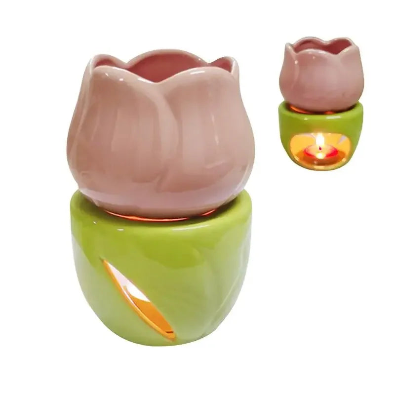 Tulip Ceramic Wax Melt Warmer | Floral Aroma Diffuser 180ml