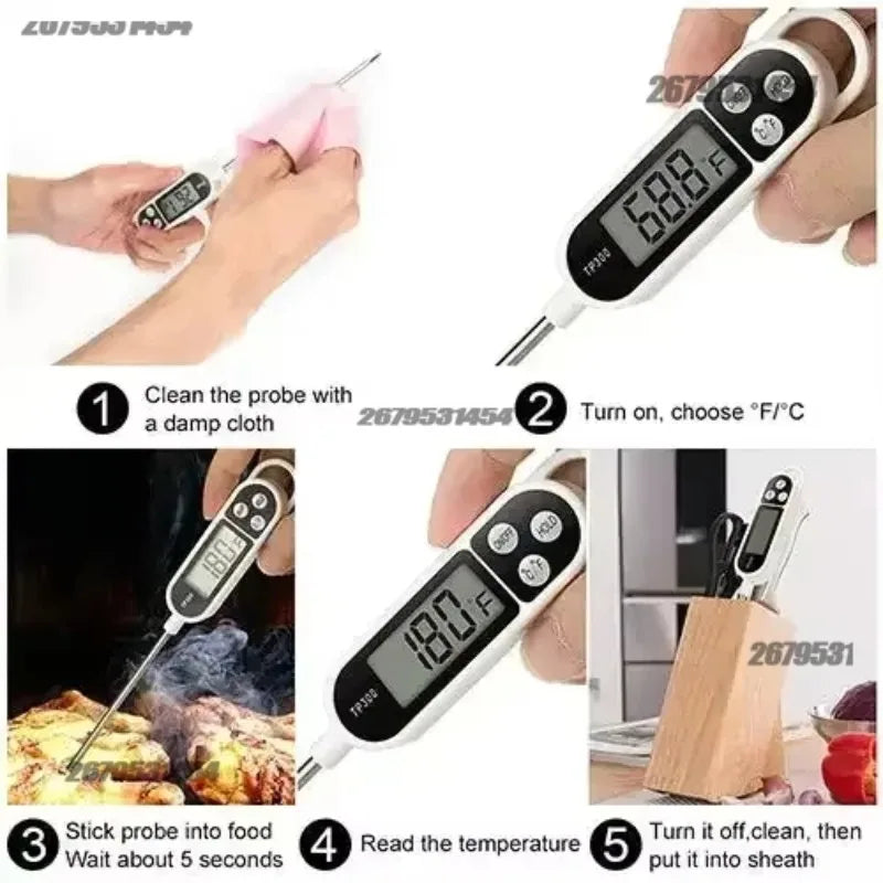 Digital Probe Meat Thermometer – Kitchen, BBQ & Baking