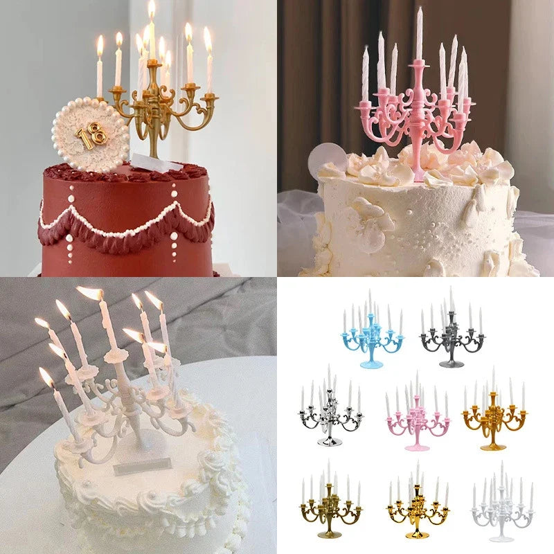Retro European Cake Candlestick – Birthday & Wedding Decor