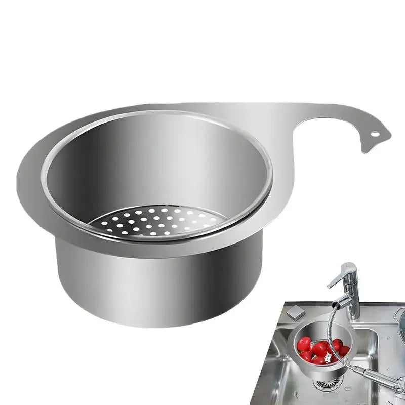 Basket Swan Drain Rack Stainless Steel Sink Food Catcher Kitchen