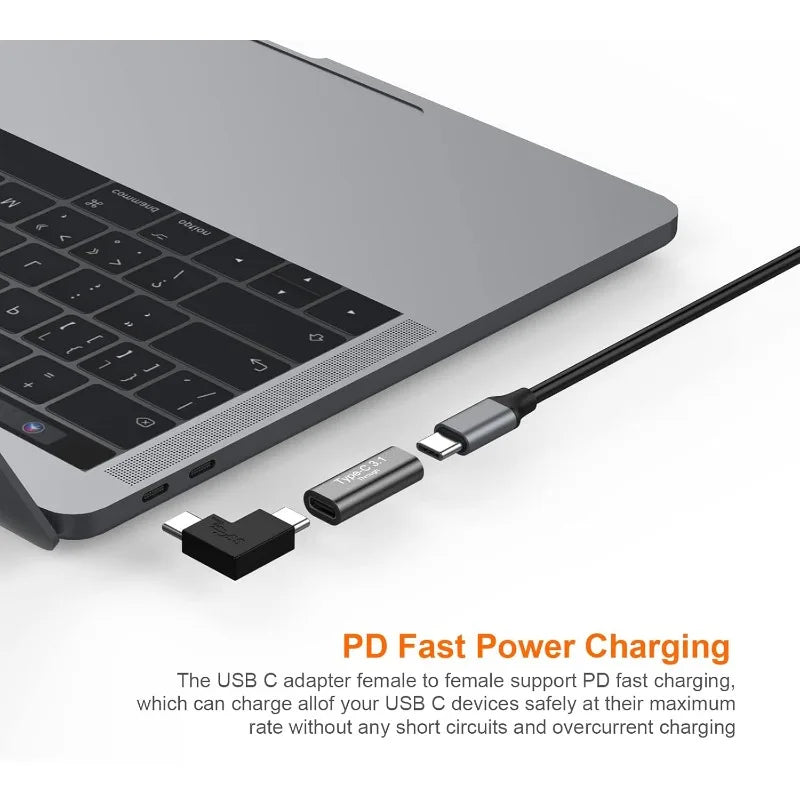 2-Pack USB-C Female Adapter – 4K Video, 10Gbps, Fast Charge