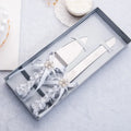 European Knife Fork Cake Spatula Diamond Bow Design Luxurious Wedding