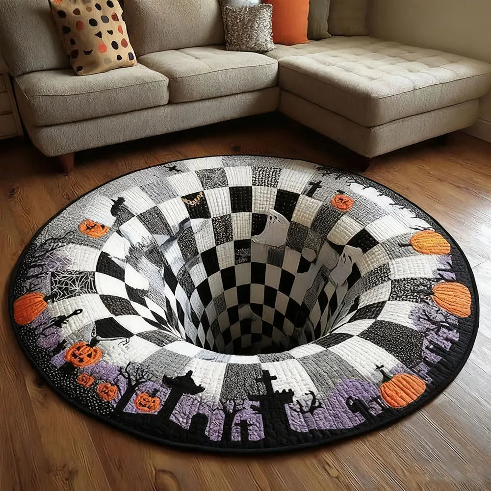 Halloween Optical Illusion Rug | Non-Slip Vortex Floor Mat