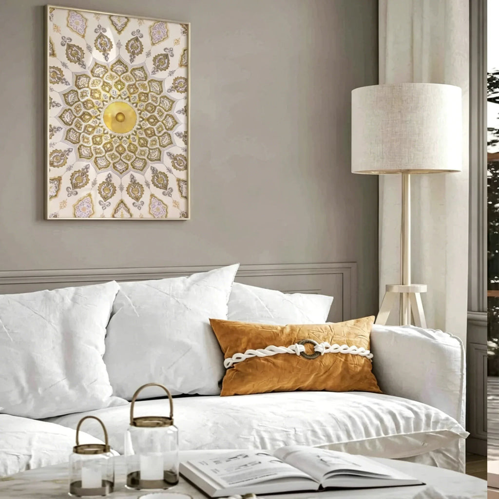 Islamic Mandala Canvas Wall Art Print | Modern Home Decor