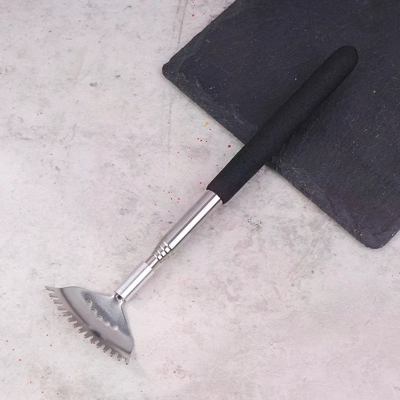 Extendable Back Scratcher – Telescopic Stainless Steel, 15 Rakes