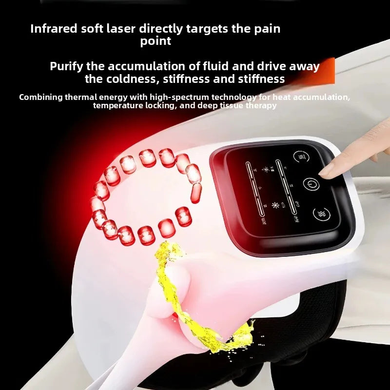 Cordless Heated Knee Massager | 3 Vibration Modes & LED Screen