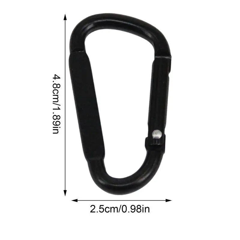 D Ring Clip Aluminum Alloy Spring Snap Metal Carabiner Travel