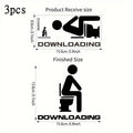 Funny "Downloading" Toilet Wall Sticker – Humorous Bathroom Decal