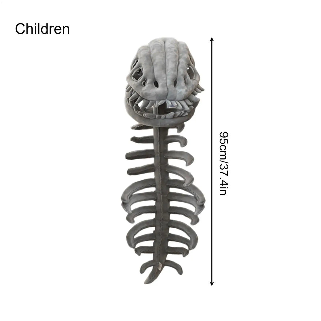 Dinosaur Skeleton Plush Costume – Kids & Adults Halloween
