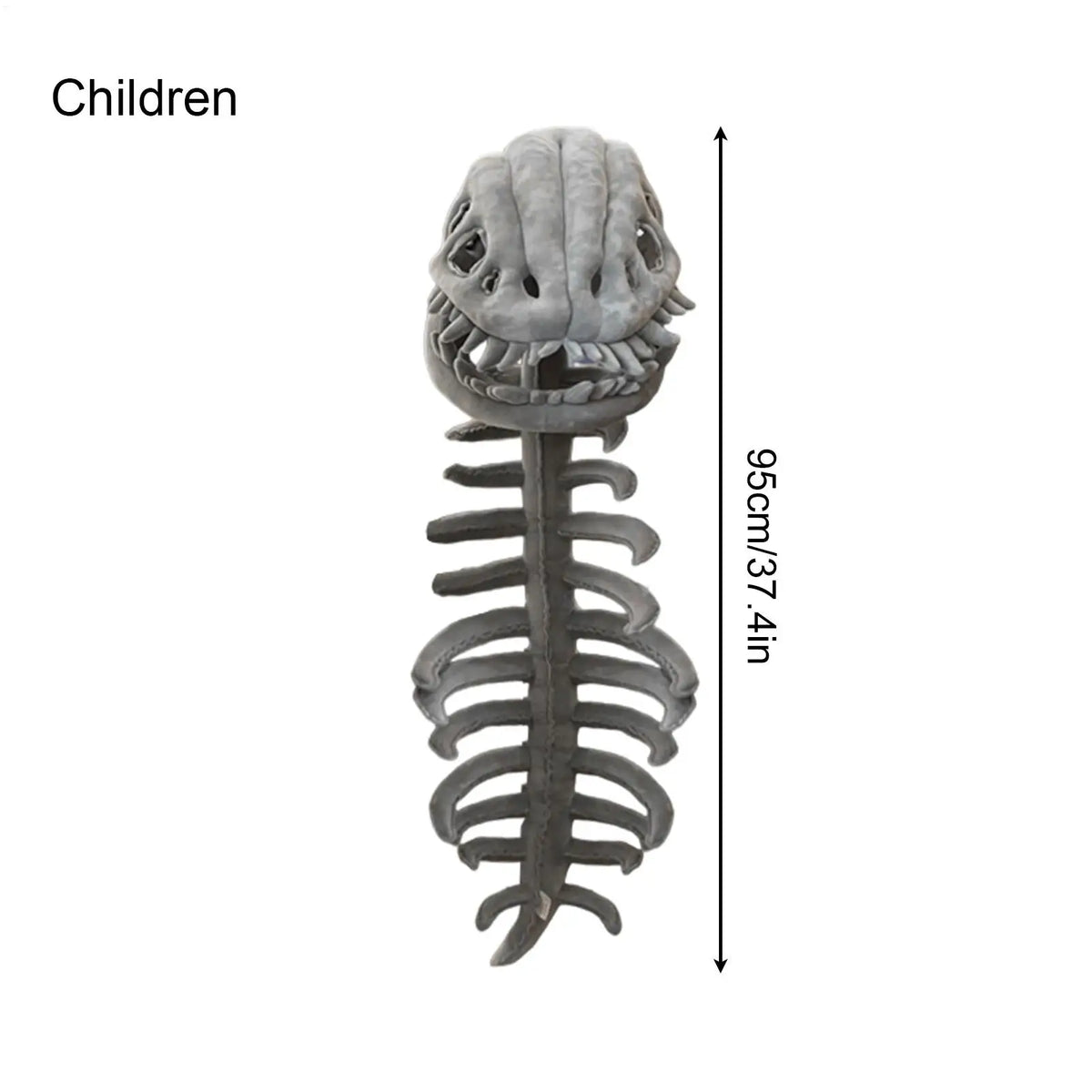Dinosaur Skeleton Plush Costume – Kids & Adults Halloween