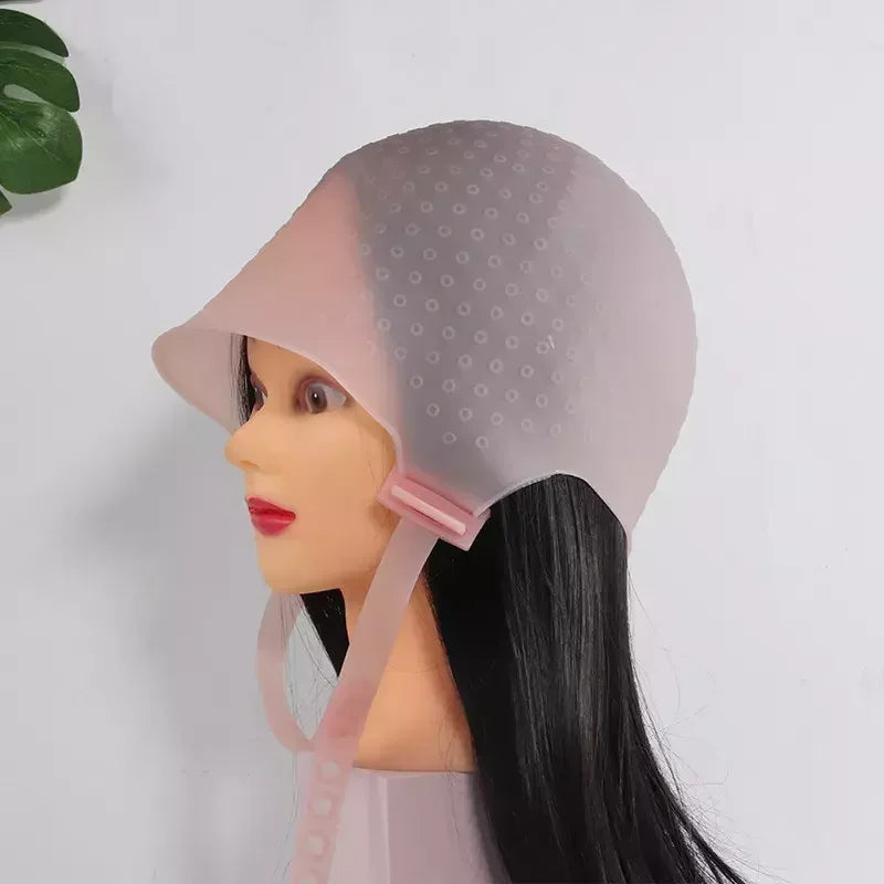 Silicone Hair Highlighting Cap with Hook Needle | Reusable Dye Cap