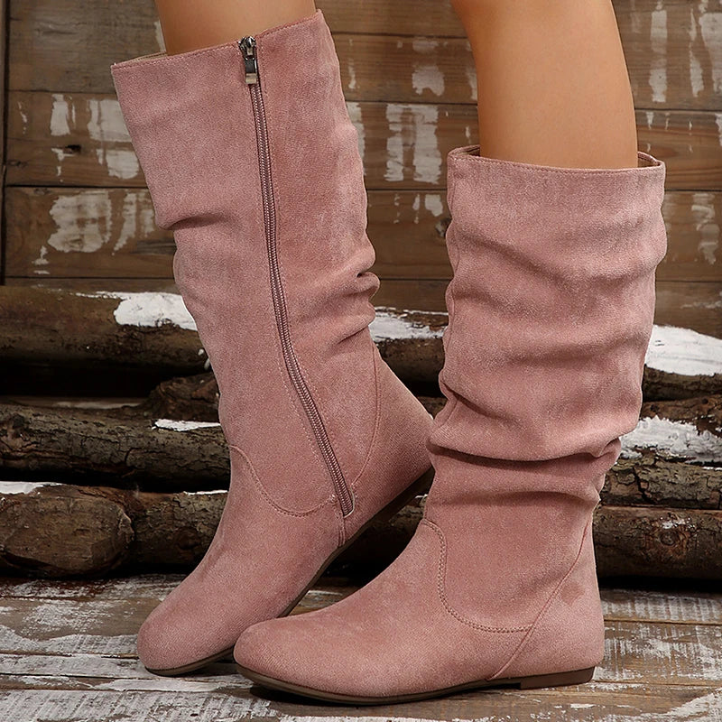 HAJINK Women's Korean Style Knee-High Snow Boots | Winter 2025
