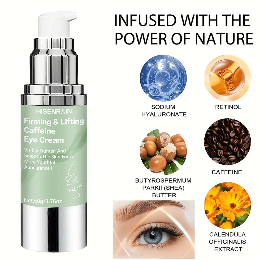 HISENRAIN Caffeine Eye Cream 50g – Firming, Lifting & Hydrating