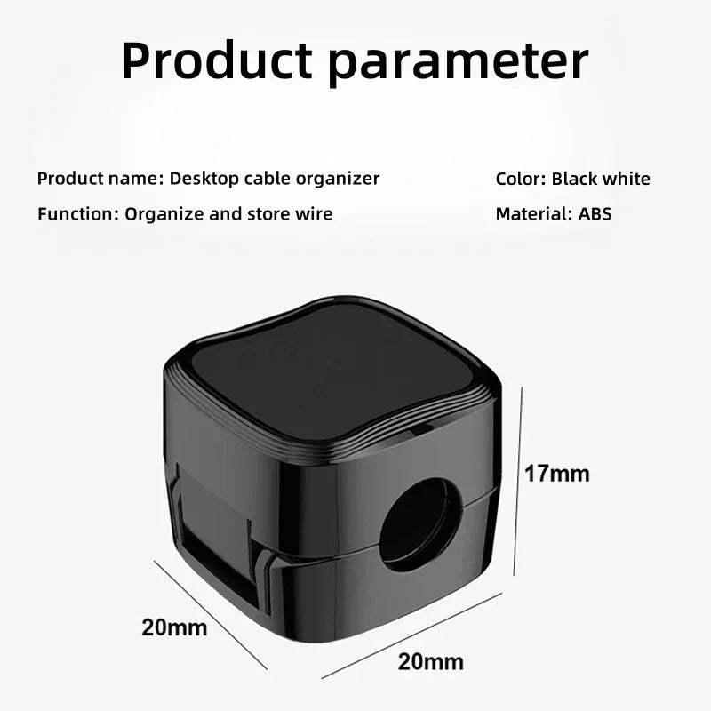 Magnetic Cable Management Clips 6-Pack | Wire Cord Organizer