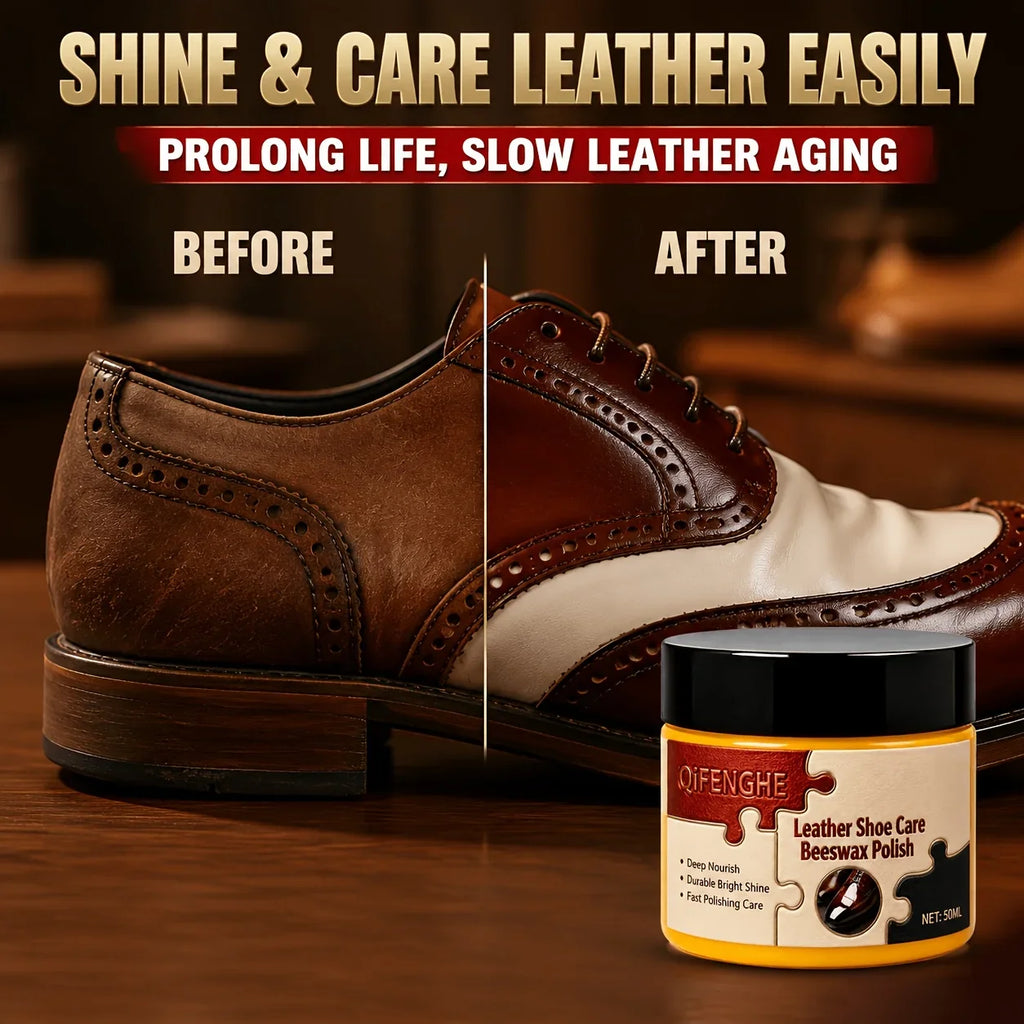 Beeswax Leather Shoe Polish 50ml – Shine, Condition & Protect