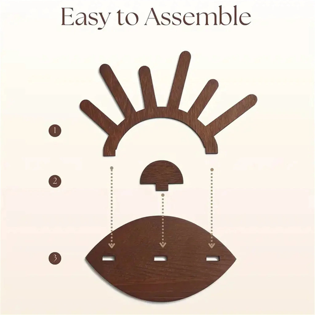 Handcrafted Wooden Jewelry Display Stand & Ring Holder