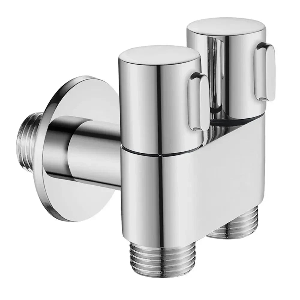 Wall-Mounted Double Outlet Bidet Sprayer & Angle Valve Kit
