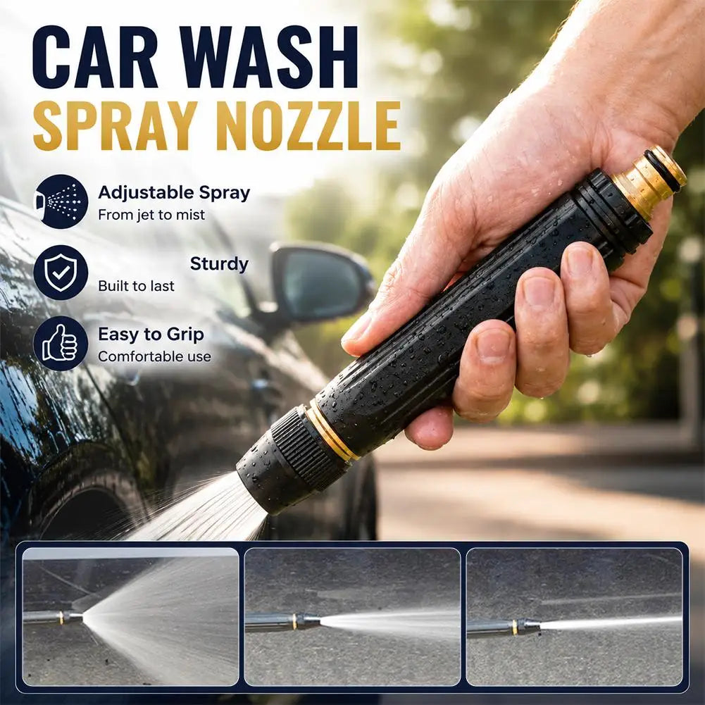 Adjustable Pressure Water Gun Nozzle Household Garden Hose Spray Car