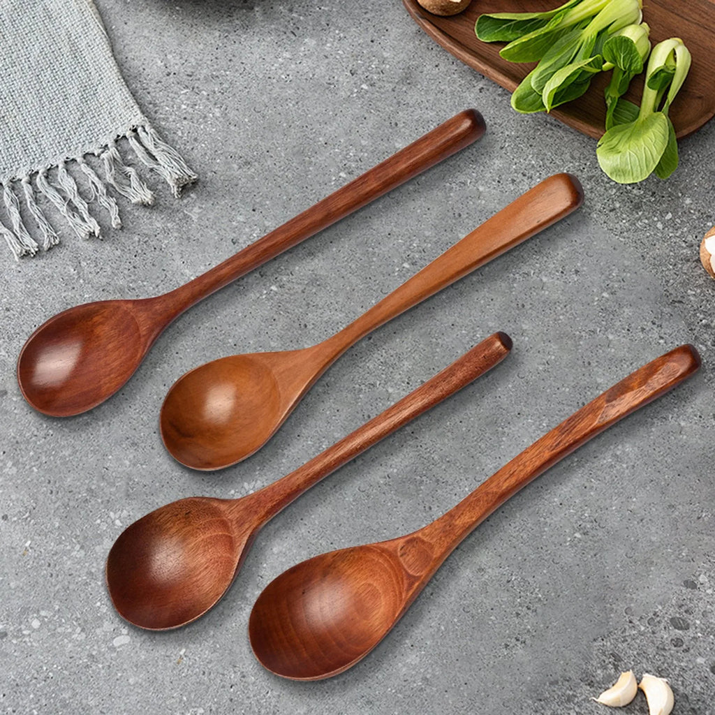 Japanese Wooden Spoon – Long Handle Ramen & Baby Spoon