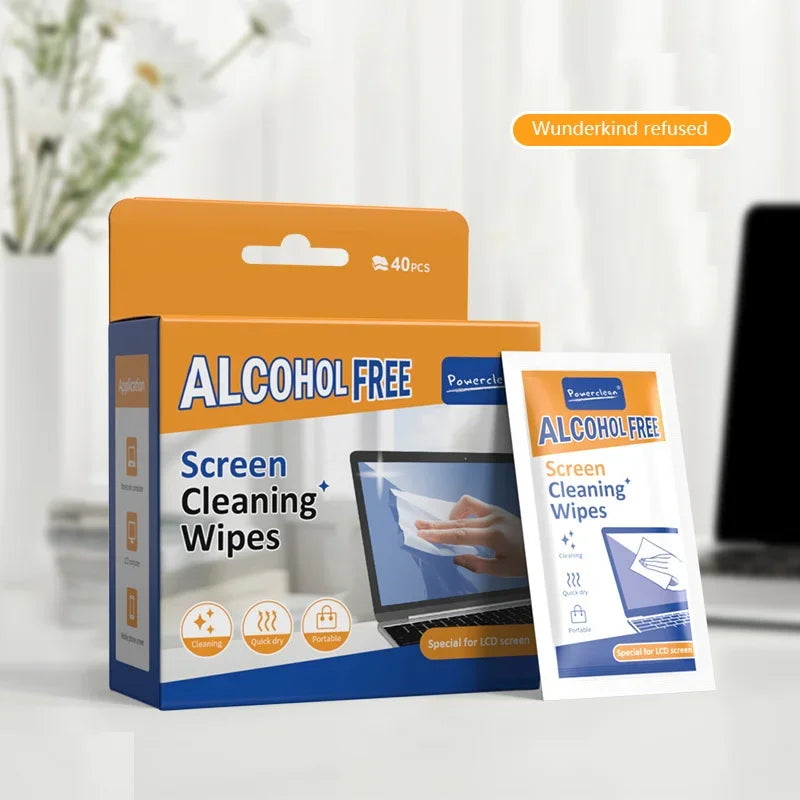 40-Pack Dry & Wet Screen Cleaning Wipes – Phones, Laptops, TVs