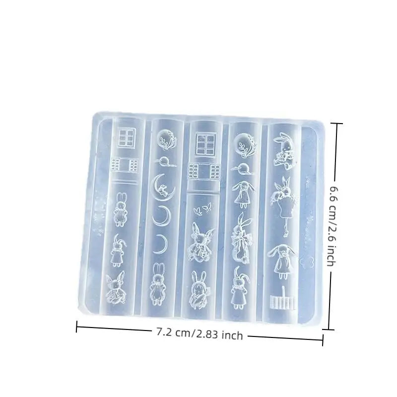 3D Cartoon Rabbit Bow Nail Art Silicone Mold | DIY Manicure