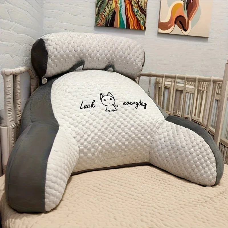 Ergonomic Reading Pillow Adjustable Back Support Soft Lumbar Cushion
