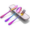 3-Piece Stainless Steel Travel Flatware Set with Storage Box