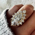 Huitan Women's Cubic Zirconia Ring – Elegant Wedding Band