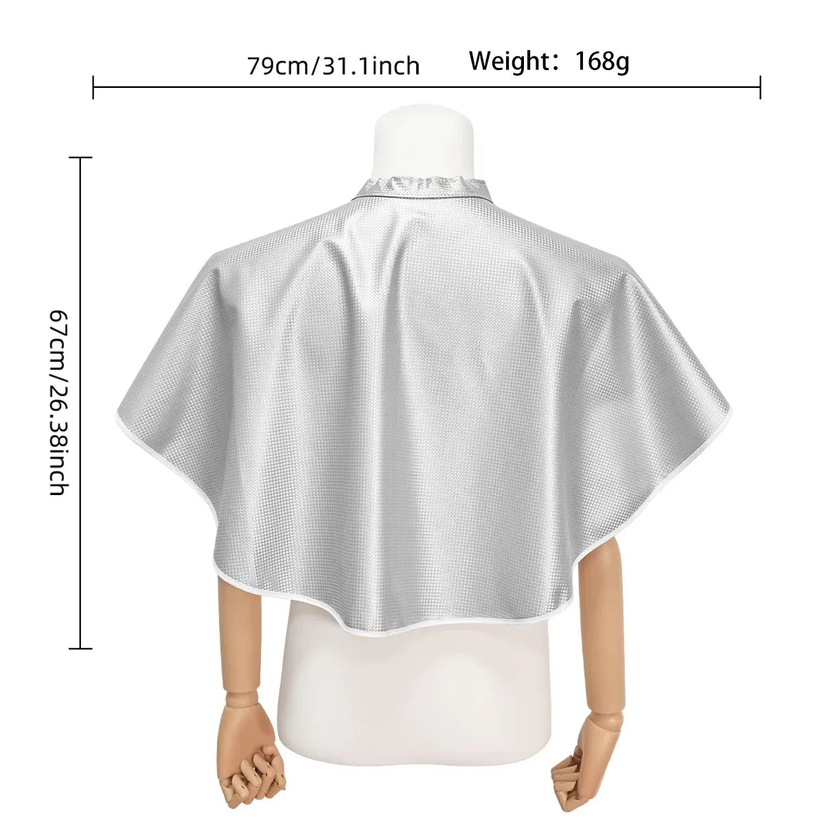 Waterproof PU Leather Hair Coloring Cape | Salon Barber Shawl