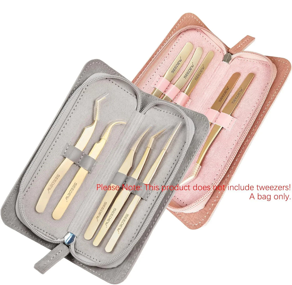 PU Leather Eyelash Tweezer Storage Case | Lash Organizer