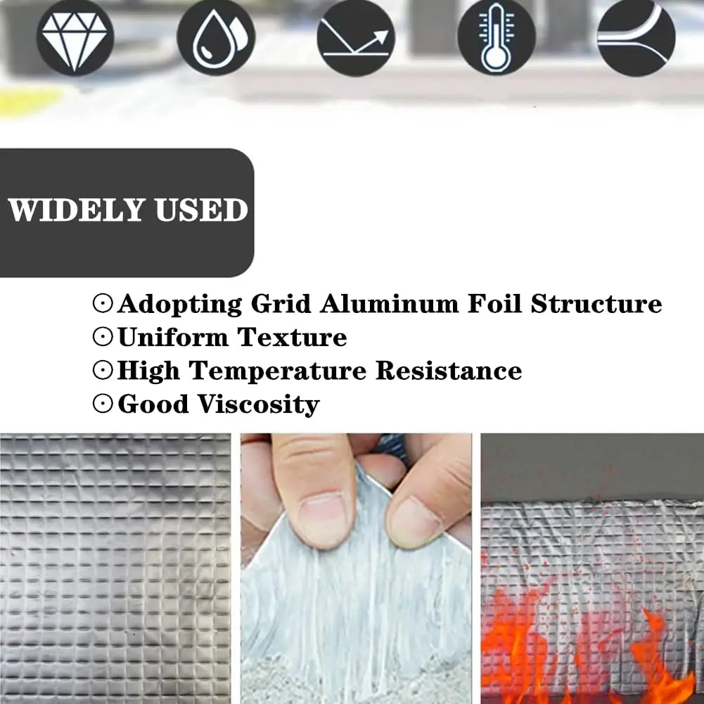 Waterproof Tape Temperature Resistance Aluminum Foil Thicken Butyl