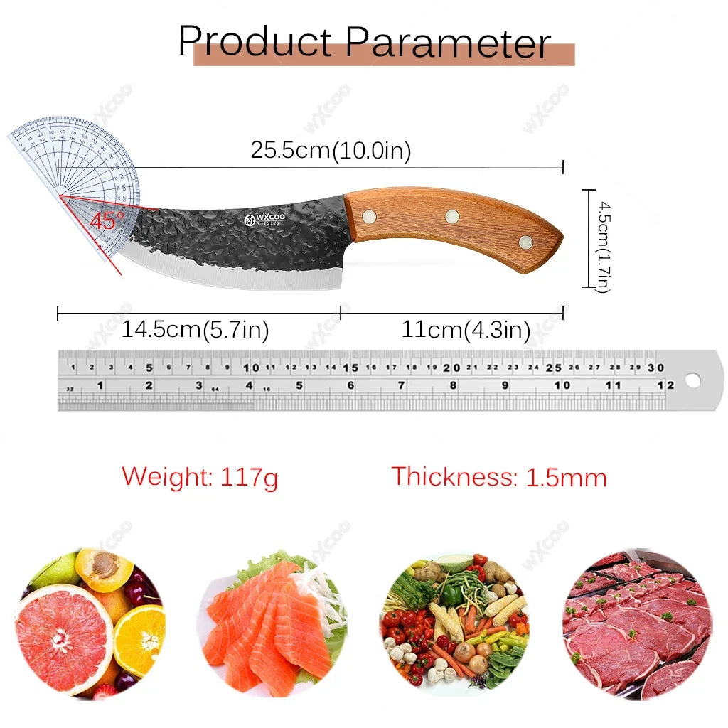 WXCOO Hand Forged Boning Knife – Stainless Steel Chef Knife