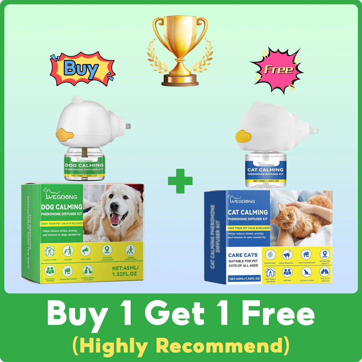 Pet Pheromone Calming Diffuser & Spray for Cats & Dogs