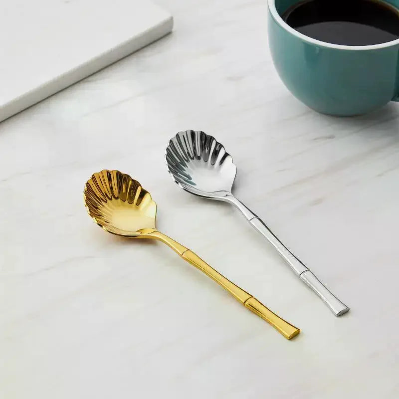 Seashell Stainless Steel Teaspoon | Coffee & Dessert Spoon