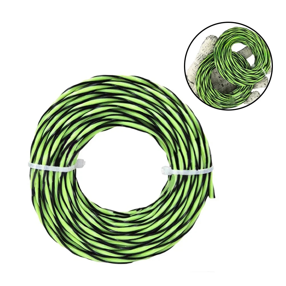 Twisted Dual-Color Nylon Trimmer Line 4 Rolls + 2 Cutters