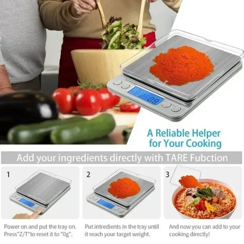 Digital Mini Pocket Scale – 3000g Precision Kitchen & Jewelry