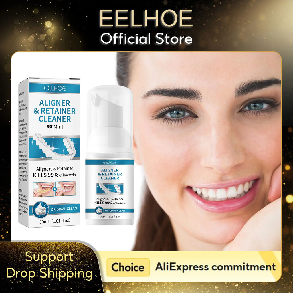 EELHOE Denture & Retainer Cleaner – Plaque & Odor Remover 30ml