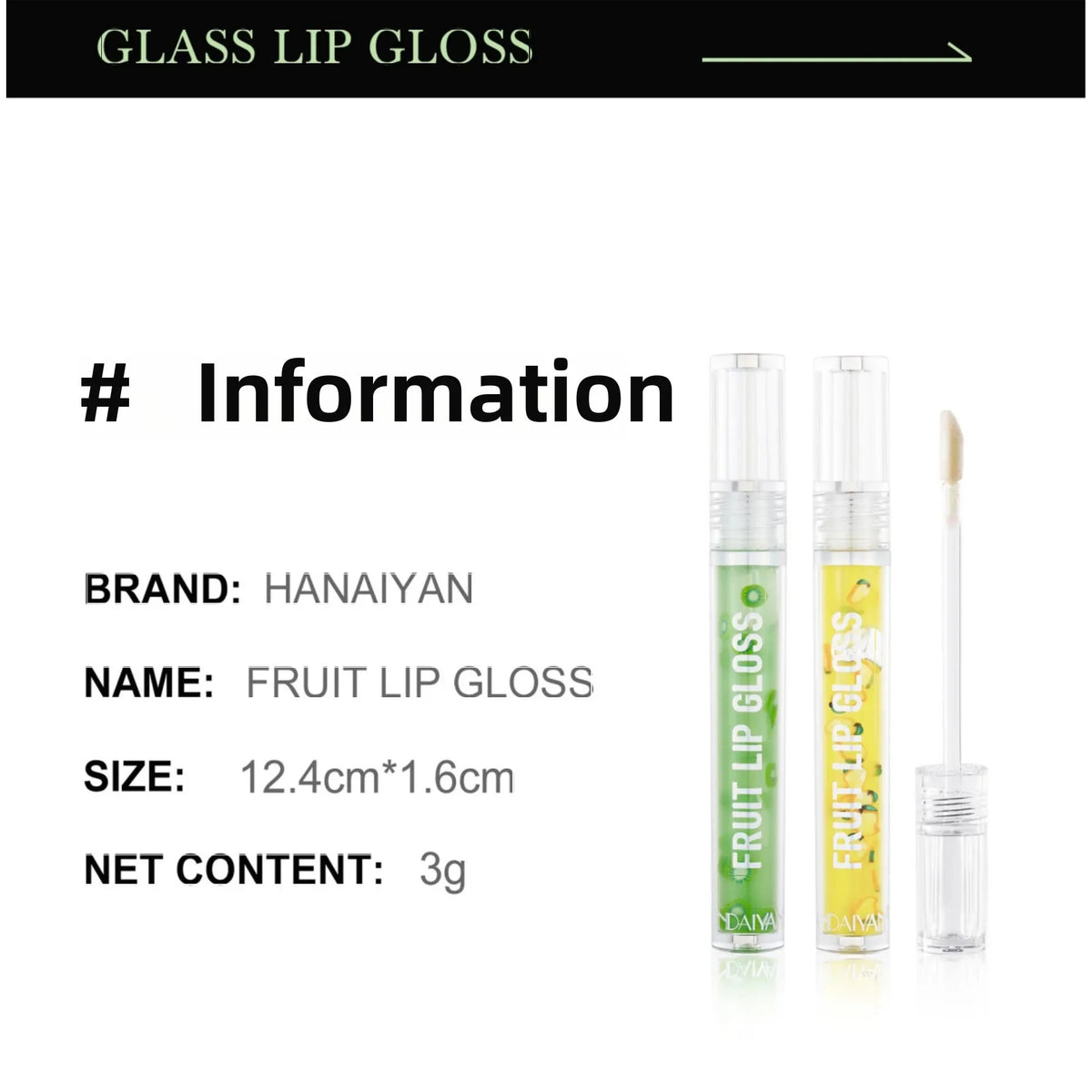 Handaiyan Fruity Lip Oil – Glossy Mirror Hydrating Lip Gloss