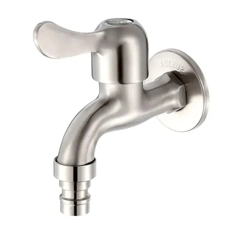304 Stainless Steel Wall Mount Single Cold Faucet | Matte Finish