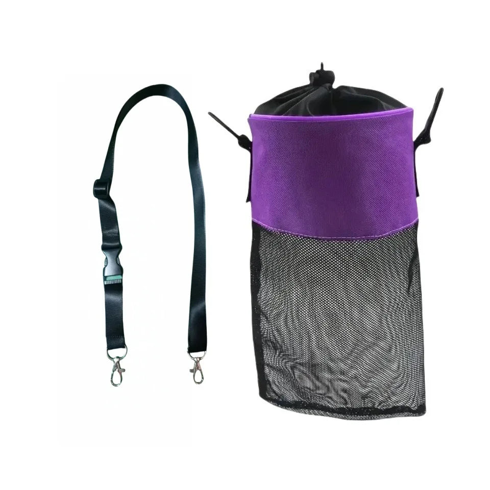 Hanging Mesh Clothes Peg Bag – Drawstring Storage Organizer
