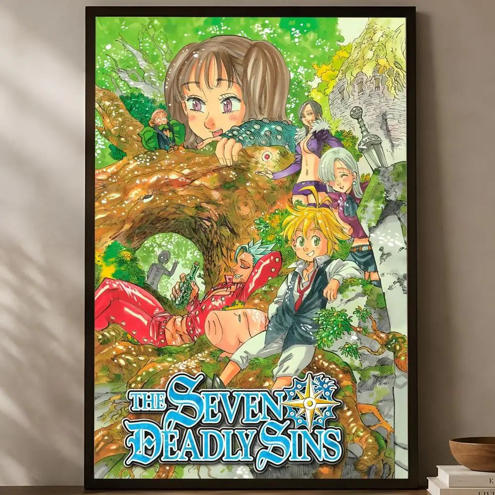 Seven Deadly Sins Anime Self-Stick HD PVC Wall Art Poster