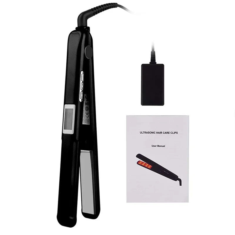 Infrared Ultrasonic Hair Straightener LCD Display | 120–230°C