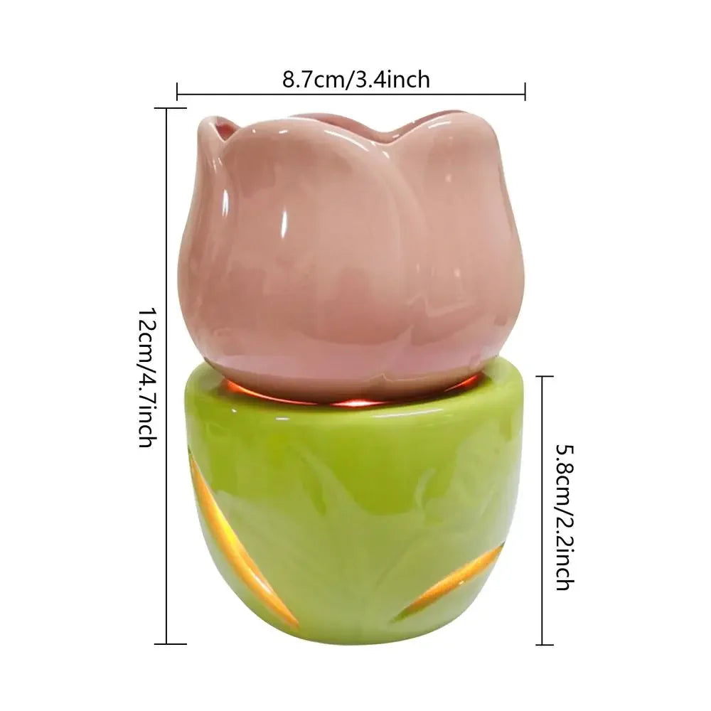 Tulip Ceramic Wax Melt Warmer | Floral Aroma Diffuser 180ml