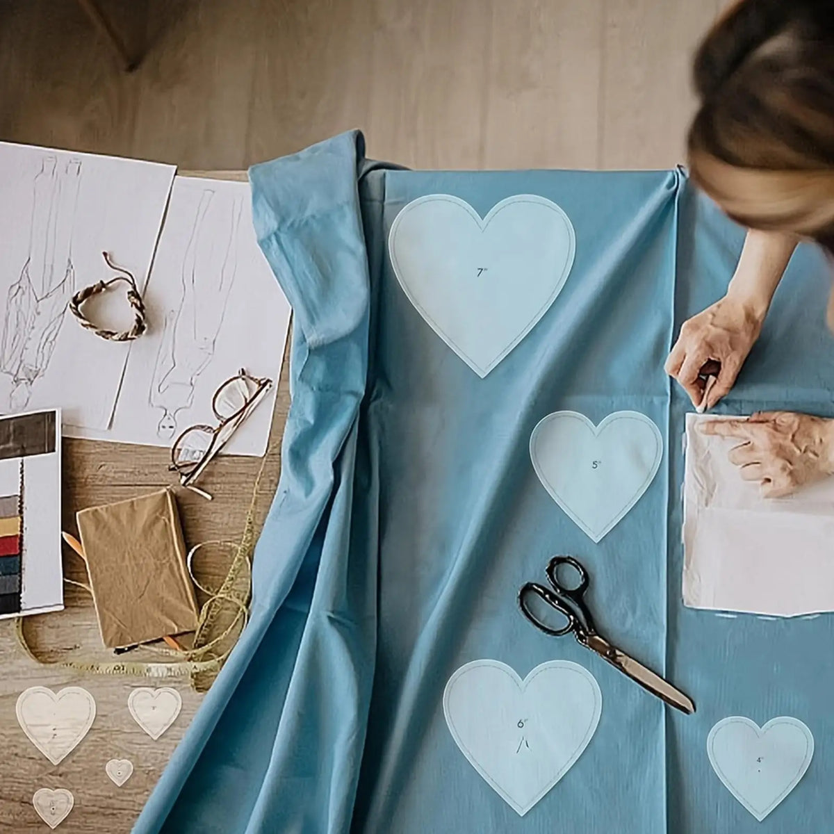 Template Quilting Heart Shape Tool Templates Cutting Patterns Women